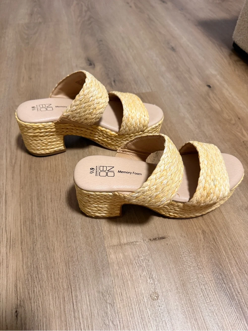 Yellow Double-Strap Sandals